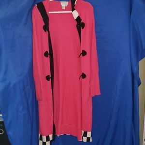 Coral Check Board Sweater